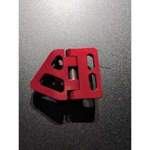 Oversized Anodised Red Folding Rear Brake Pedal Tip Fitment #2
